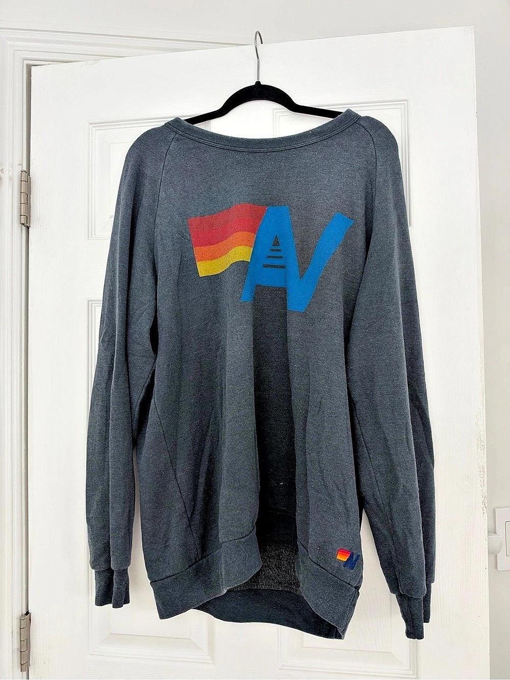 Aviator Nation Logo Sweatshirt Gray & Blue